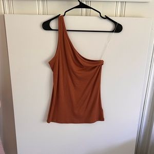 Rust One Shoulder Top